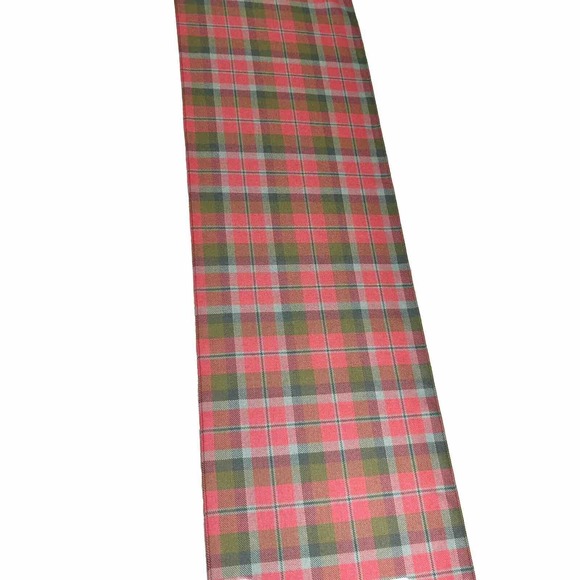 Lochcarron of Scotland Scarf Red Green Tartan Plaid Preppy Wool 90"x 10.5" - Picture 2 of 8